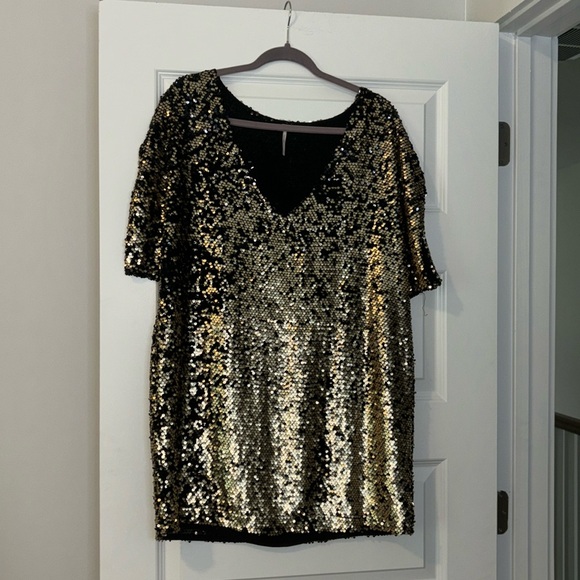 Free people sequins mini dress - Picture 1 of 7